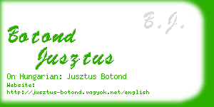 botond jusztus business card